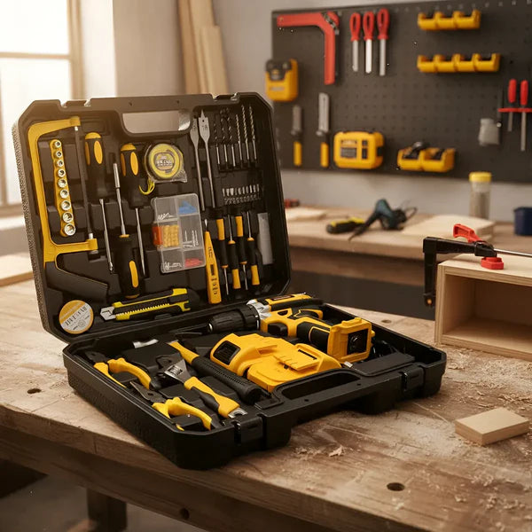 Kit Profesional: Taladro Inalámbrico + Accesorios