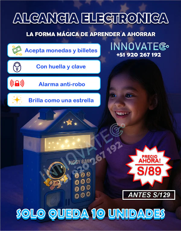 ALCANCIA ELECTRONICA CON CLAVE Y HUELLA DIGITAL 🏠🔐 !!